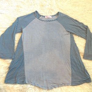 Girls Stripped A Line Tee, Size L